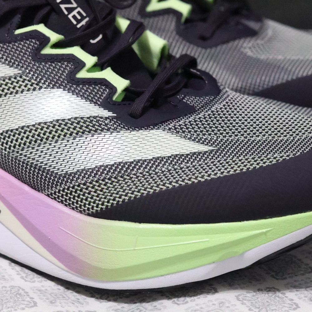 Adidas Adizero Boston 12 IG3319 Running Shoes size 12 Gray Green Pink  Black - Picture 15 of 16